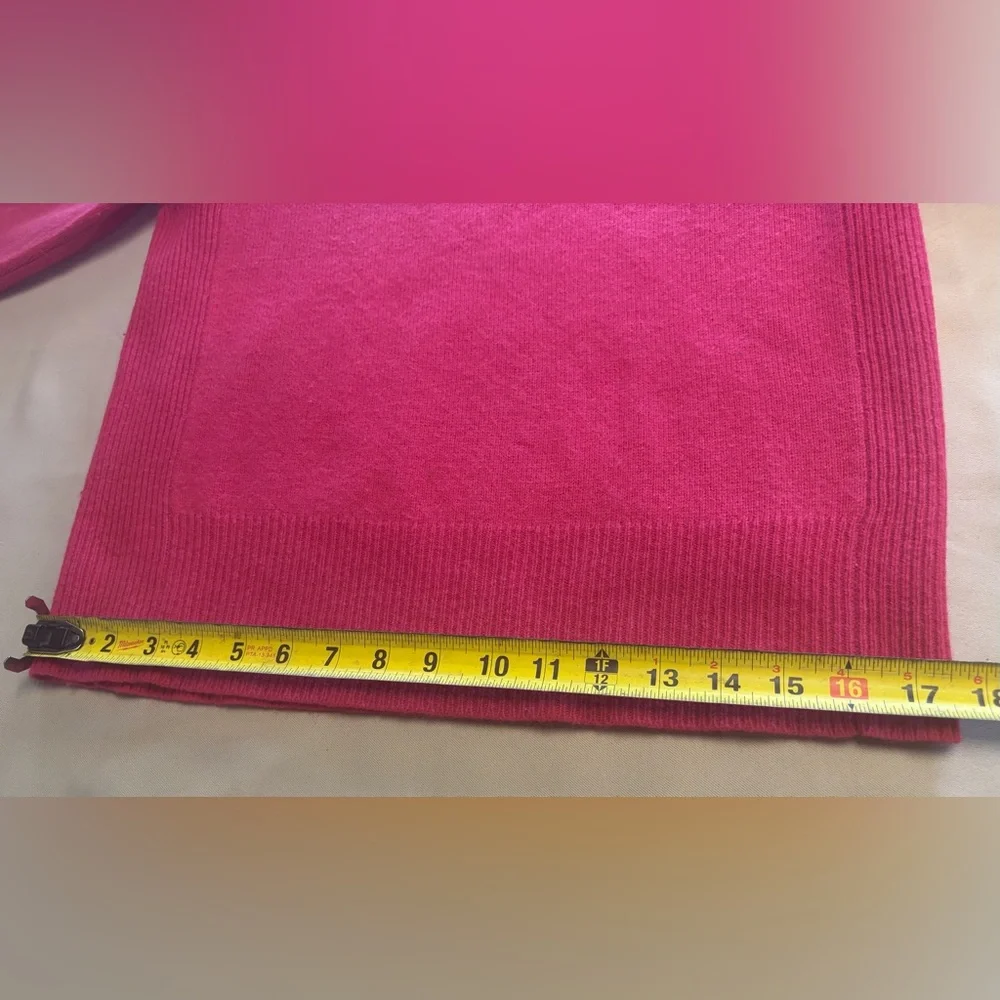 Tommy Hilfiger Womens Sweater Lambswool Angora Blend Sz L Pink Preppy Collegial - Picture 8 of 16
